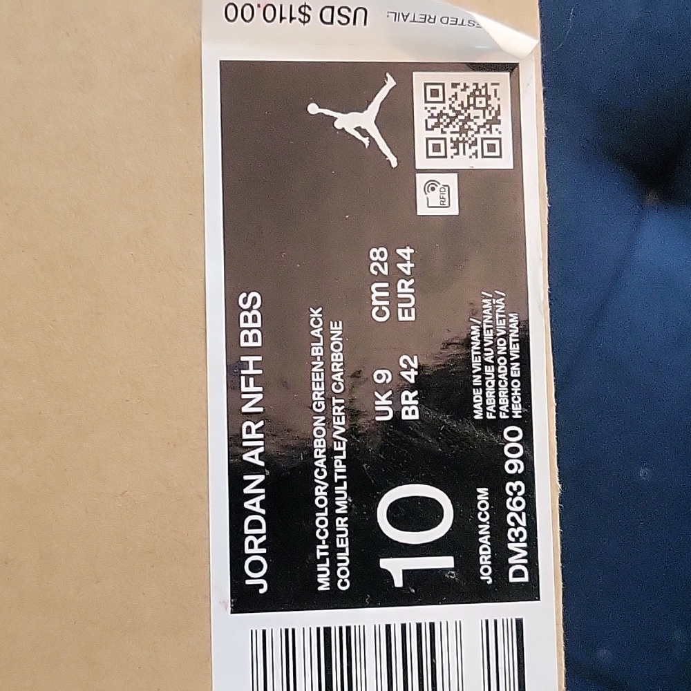 COPY - Men size 10 Jordan Air NFH BBS